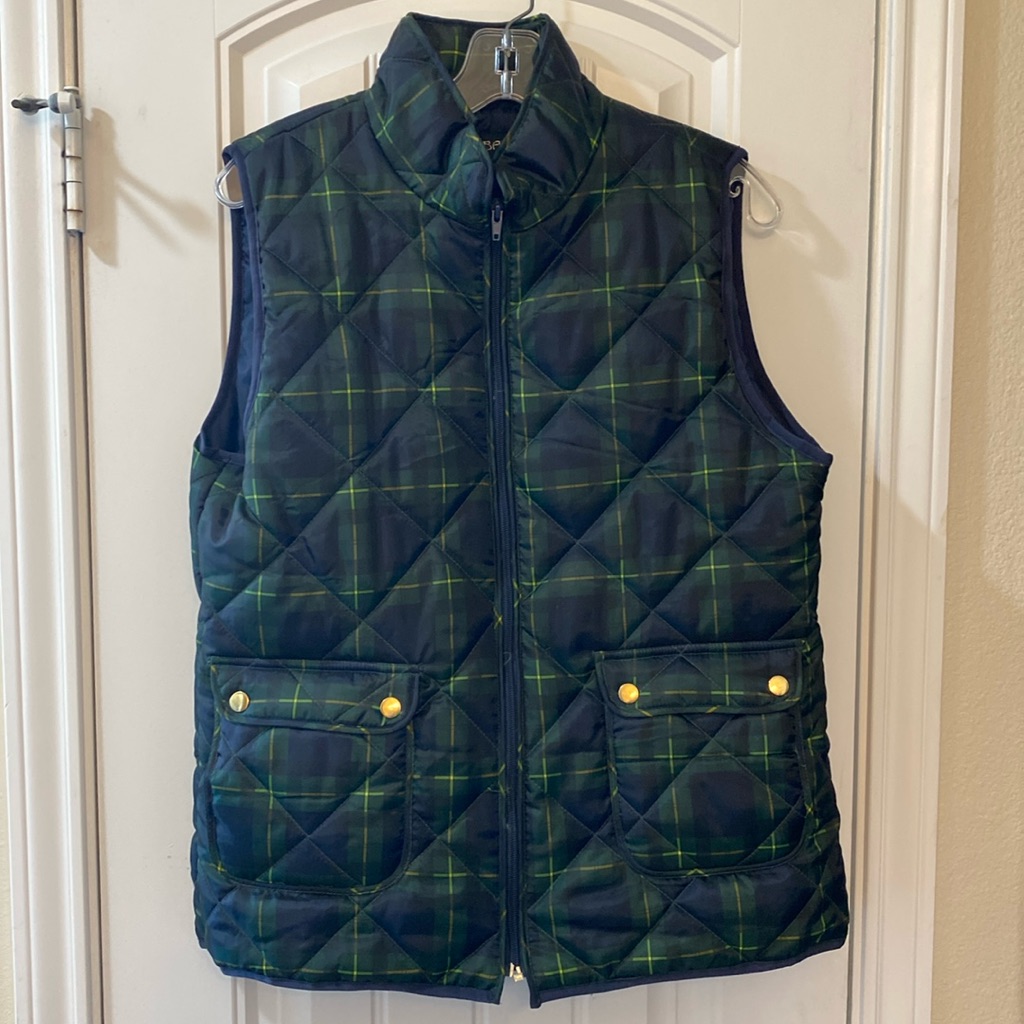 Plaid Puffer Vest